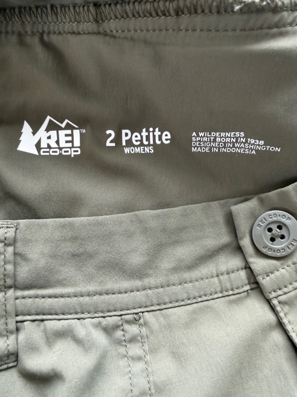 REI Olive Green Women's Tech/Hiking Pants - Picture 3 of 3